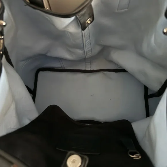 Coach black and gray shoulder bag.  Like new. - Picture 4 of 7